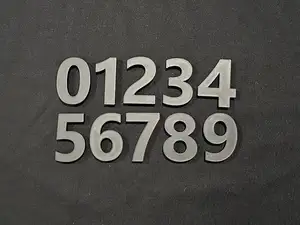 4 Inch Wall Address Numbers - Built In Hanger