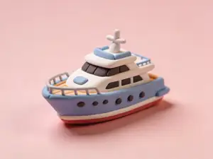 游艇-交通工具幼儿认知百科-儿童涂色过家家玩具