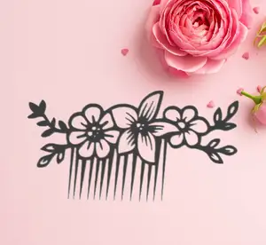 Flower hair comb accessory