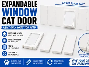 Expandable Window Cat or Dog Door System (updated)
