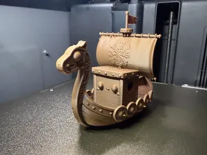 Viking Longship Benchy With Sail