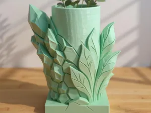 Botanical Gem Vase – PLA 3D Printed Planter