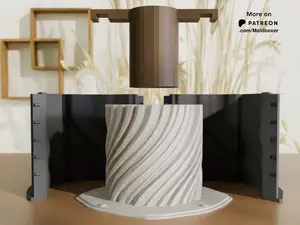 Silicone Mold System - Twisted Planter Pot