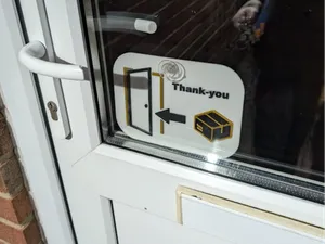 Delivery sign for delivery driver