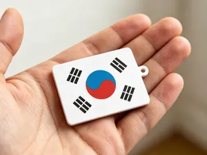 韩国国旗钥匙链钥匙扣-世界各国家国旗2026美加墨世界杯-男孩涂色玩具