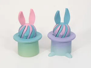 Top Hat Easter Bunny Passthrough Fidget