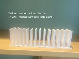 Test model - Different walls on 3 mm plate