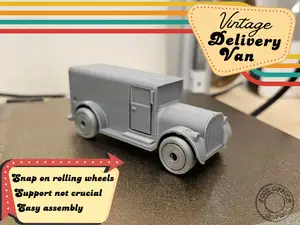 Vintage Delivery Van/truck (Panel Van) Easy print