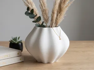 Vaso De Decoração Ribbed