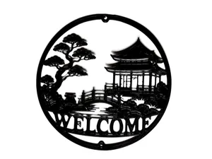 Welcome door zen decoration
