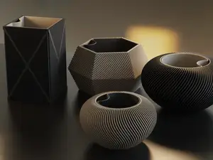 Modern Self-Watering Planters (x4)