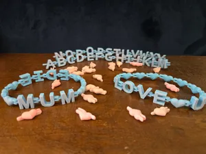 Custom Message Bracelet - letters