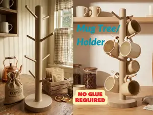 Mug Tree / Mug Stand Organizer — Tall, No Glue