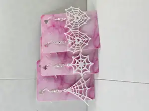 Spider web earrings