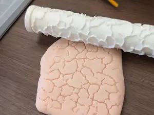 Texture Rolling Pin - Cracked Earth Pattern