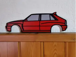 Lancia Delta HF Integrale color - Wall Silhouette