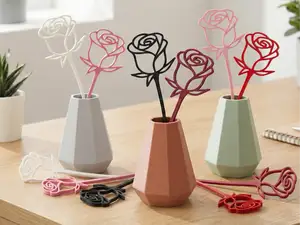 Minimalist Roses - Floral Vase Decor