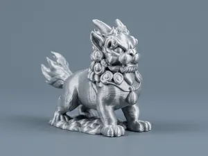 Temple Guardian Lion – Mythical Statue