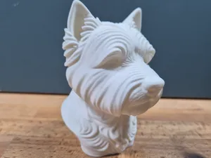 West Highland white terrier (Westie) Bust