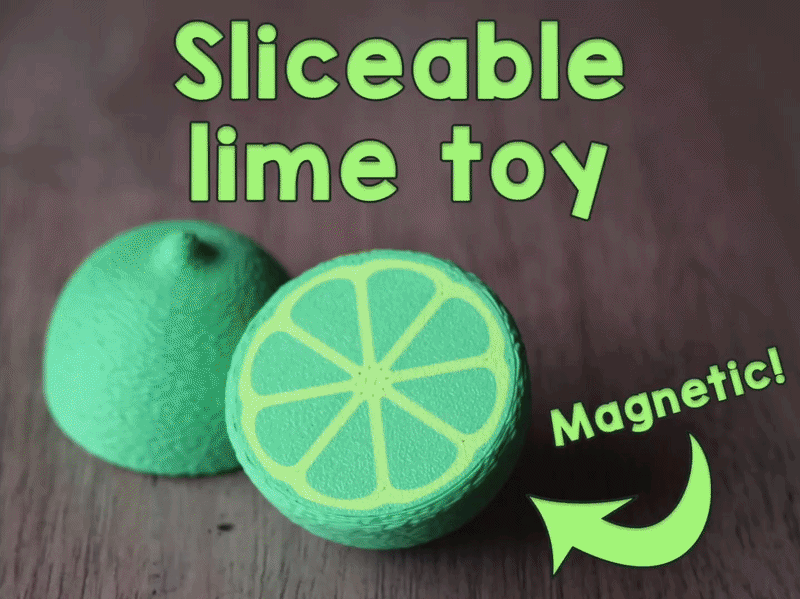 Sliceable magnetic lime