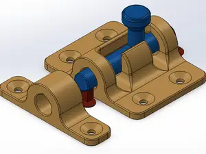 Print-In-Place Sliding Bolt Gate Latch (4 sizes!)