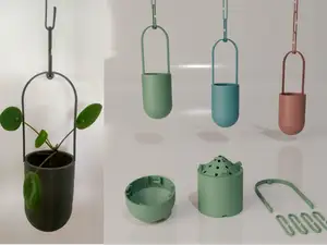"Capsule" Hanging Pot with Water Tray