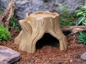 Tree Stump Cave Hide & Basking Platform