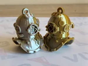 Diving Helmet Model and Keychain