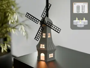 Dutch Windmill LED_Lampenset & Candle Holder