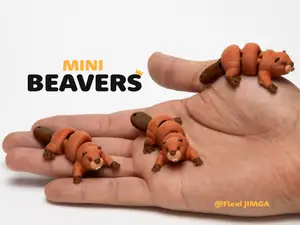 Tiny Beaver– Articulated Keychain