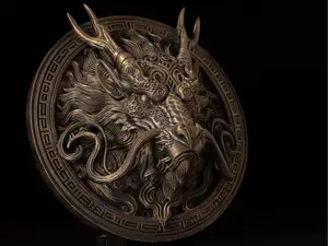 Imperial Dragon Relief - Wall Decor Asian Drache