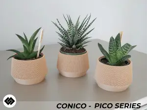 Conico Series Triple Planter Set