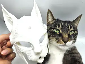 Mythic Feline Mask Fantasy Cosplay Helmet for Cats