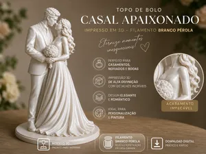CASAL DE NOIVOS - TOPO DE BOLO DE CASAMENTO
