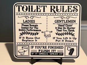 FUNNY TOILET RULES BUT TRUE!