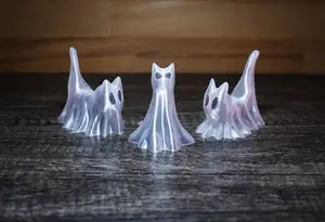 Halloween Ghost Cat Trio
