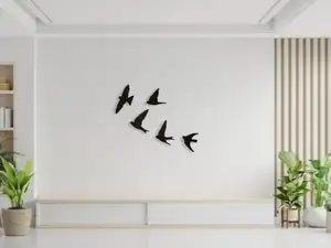Set decorativo pajaros en vuelo