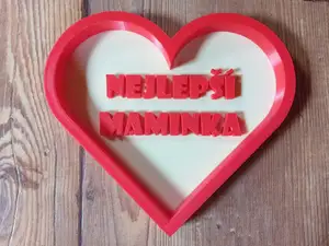 Dárek ke dni matek - srdce "Nejlepší maminka"