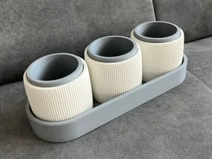 Mini-Blumentopf Set „Modern Curve“