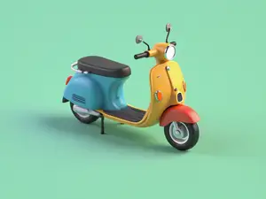 电瓶车-交通工具幼儿认知百科-儿童涂色过家家玩具
