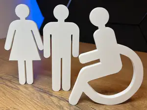 WC - Toilettenzeichen - Kennzeichnungschilder
