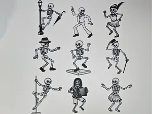Dancing Skeletons Decorations