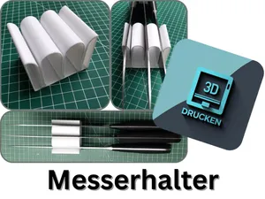 Messerhalter für Schublade mit 3 Fächern