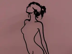 Abstrakte Frauen-Skulptur