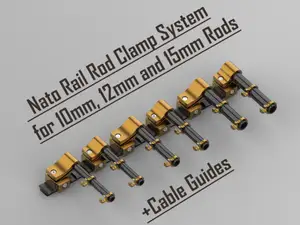 Nato Rail Rod Clamp System for 10, 12 and 15mm rod