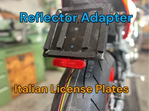 Reflector Adapter for Italian License Plates
