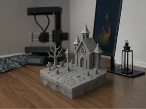 Diorama cimitero fantasy