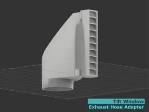 Tilt Window Exhaust Hose Adapter + Louver Front