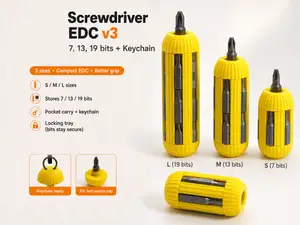 Screwdriver EDC v3 (7, 13, 19 bits) +Keychain
