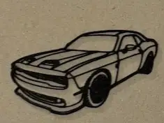 Dodge Challenger SRT Hellcat wall art silhouette